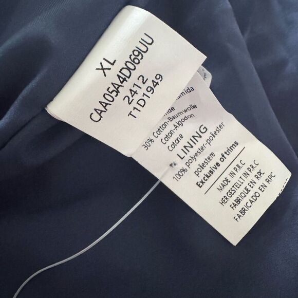 Navy Blue Summer Ruffle Tie Waist Dress XL - Picture 7 of 7